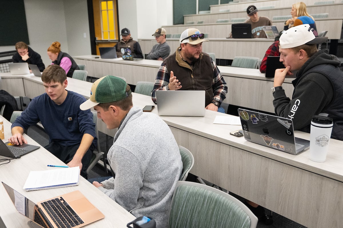 UM students participate in a professional sales class in the College of Business at the Univirsity of Montana.